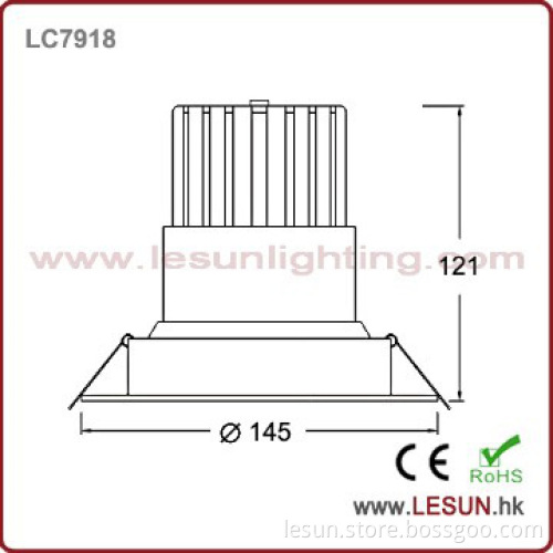 Sharp cob 15W down light recessed hotel lighting LC7918